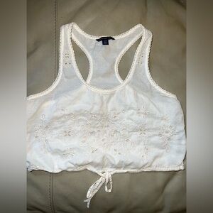 American Eagle Boho Lace Racerback Crop Top XS